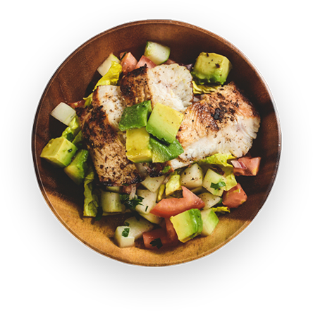 chicken breast and avocado salad