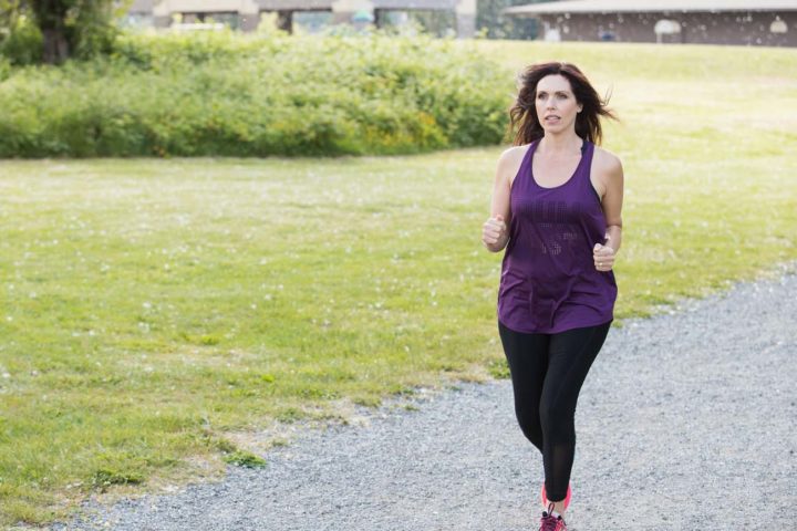 Beautiful Woman In Her 40s Jogging